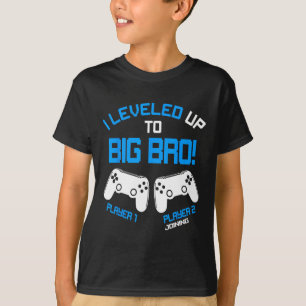 I Leveled Up To Big Bro - Video Gamer New Brother T-Shirt