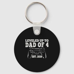 I Leveled Up To Dad Of 4 2026 Promoted To Dad Of F Keychain