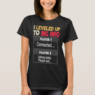 I Levelled Up To Big Bro 2021  Promoted Brother T-Shirt