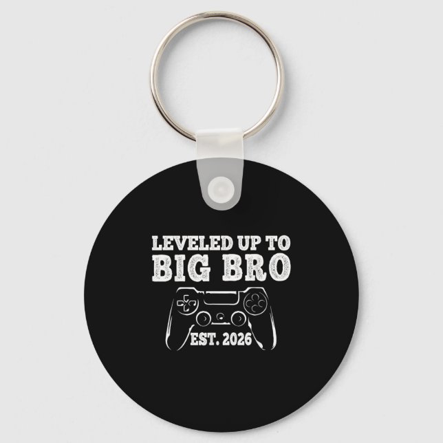 I Levelled Up To Big Bro 2026 Promoted To Big Brot Keychain (Front)