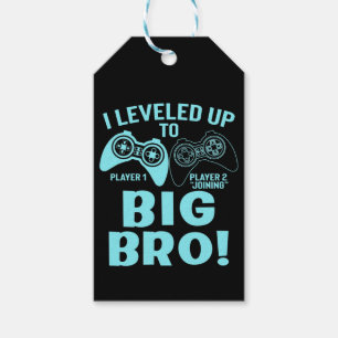 I Levelled Up To Big Bro Gift Tags