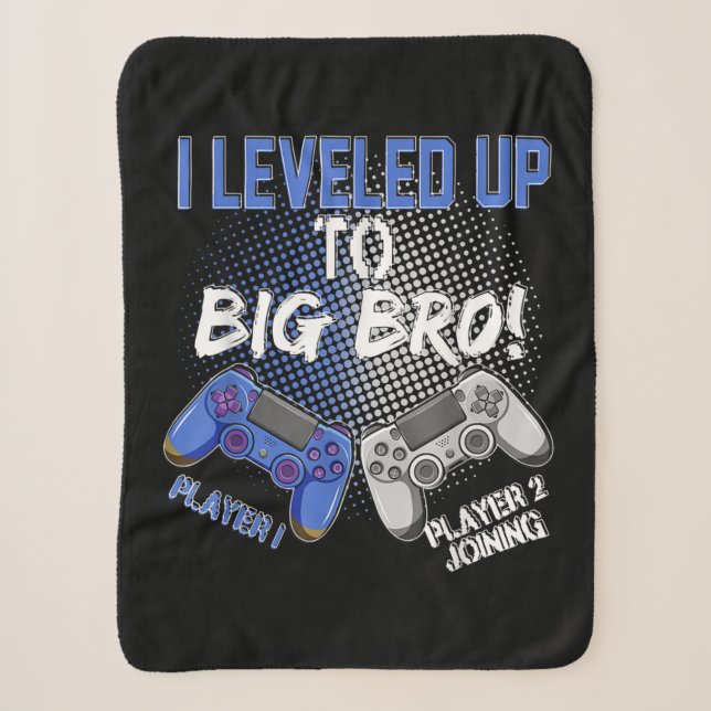 I Levelled up to Big Bro Promoted To Big Brother Sherpa Blanket (Front)