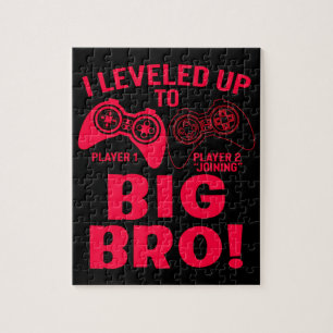 I Levelled Up To Big Bro Red and Black Jigsaw Puzzle
