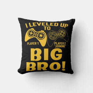 I Levelled Up To Big Bro Throw Pillow