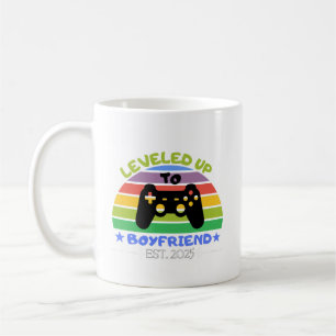 I Levelled Up To Boyfriend Funny Gamer Est. 2025 Coffee Mug
