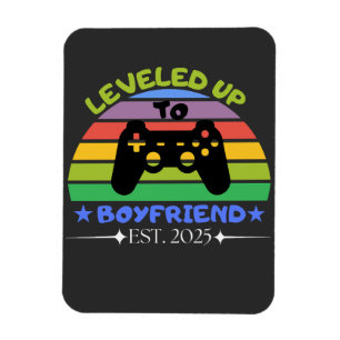 I Levelled Up To Boyfriend Funny Gamer Est. 2025   Magnet