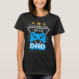 I Levelled Up To Dad Gamepad Game Console Gamer T-Shirt