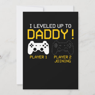 I Levelled Up To Daddy T-shirt New Gamer Dad Gifts Save The Date