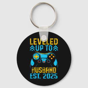 I Levelled Up To Husband Est 2025 Just Married Bac Keychain