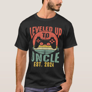 I Levelled Up To Uncle 2024 Vintage Pregnancy T-Shirt
