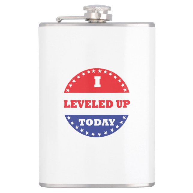 I Levelled Up Today Hip Flask (Front)