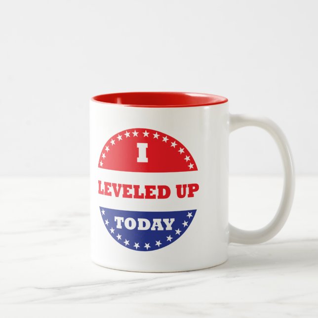 I Levelled Up Today Two-Tone Coffee Mug (Right)