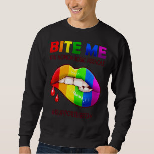 I Licked It So It's Mine  Lgbtq Lips Rainbow Lgbt  Sweatshirt