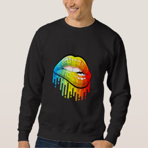 I Licked It So Its Mine Rainbow Lips Sweatshirt