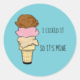 I licked it stickers