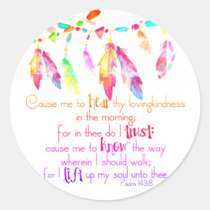 I lift up my soul  classic round sticker