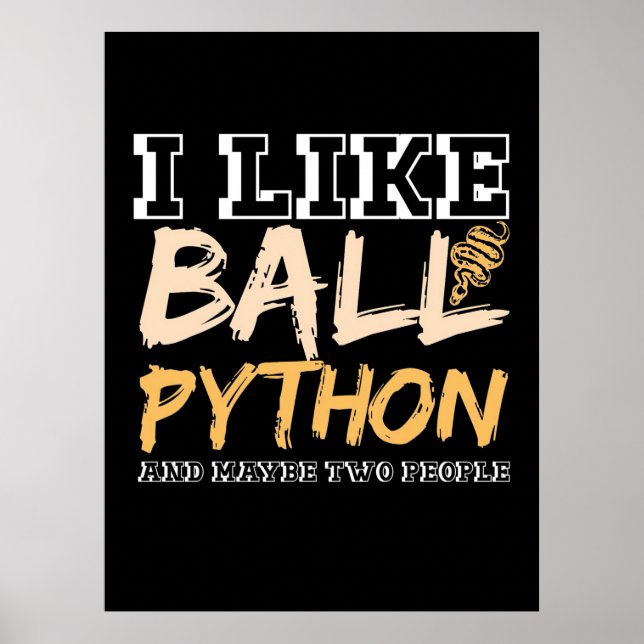 I Like Ball Python And Maybe Two People Poster (Front)