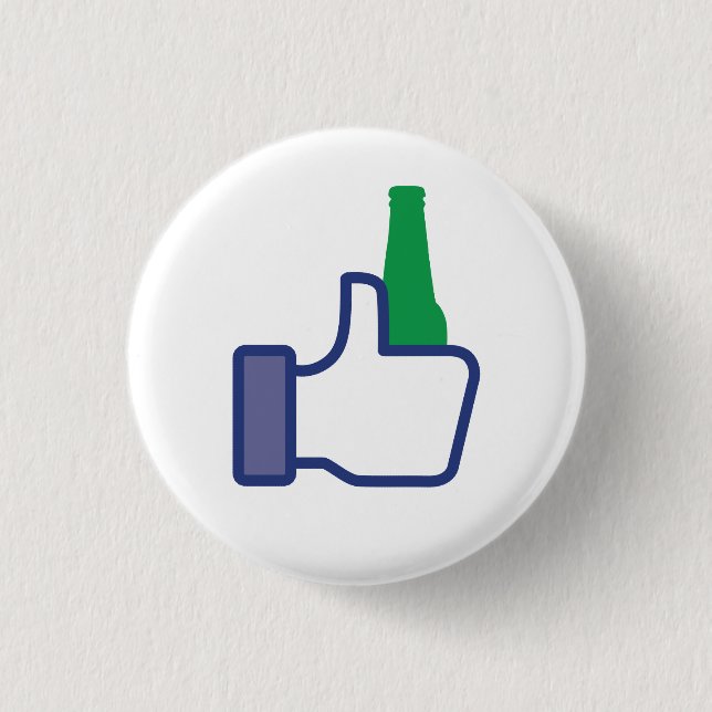 I Like Beer 1 Inch Round Button (Front)