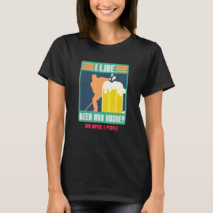 I Like Beer and Hockey and Maybe 3 People  Vintage T-Shirt
