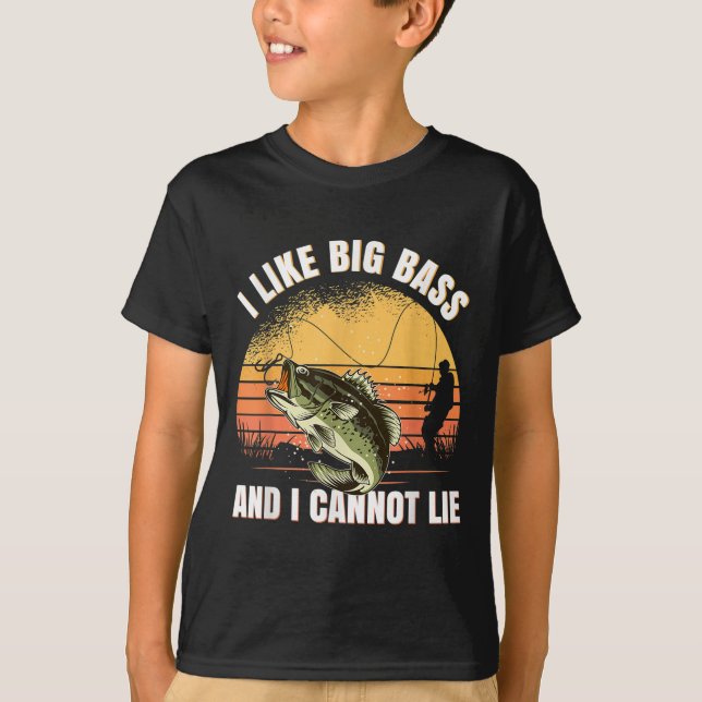 I Like Big B And I Cannot Lie Fishing  T-Shirt (Front)