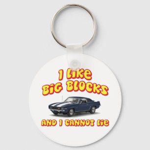 I Like Big Blocks And I Cannot Lie Chevy Camero Keychain