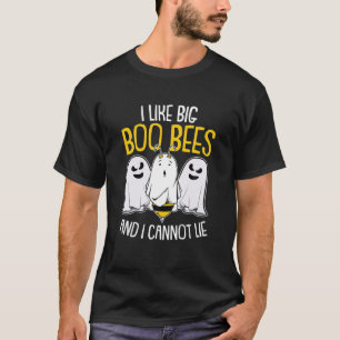 I Like Big Boo Bees Lazy DIY Halloween Costume Pun T-Shirt