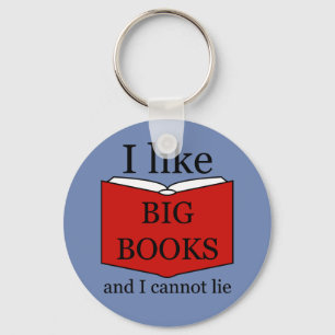 I Like Big Books Keychain