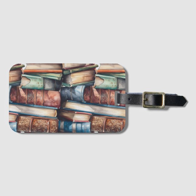 I like big books luggage tag (Front Horizontal)