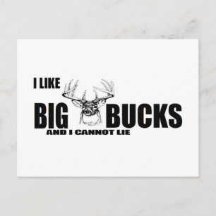 I like BIG Bucks and I cannot lie! Postcard