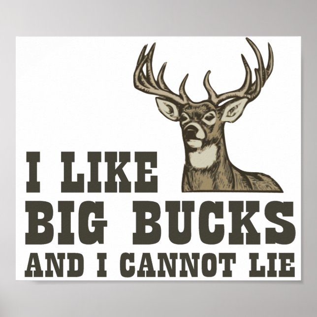 I Like Big Bucks And I Cannot Lie Poster (Front)