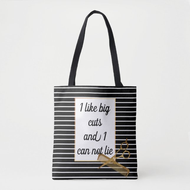 I Like Big Cuts Hair Stylist Gift Funny Tote Bag (Front)