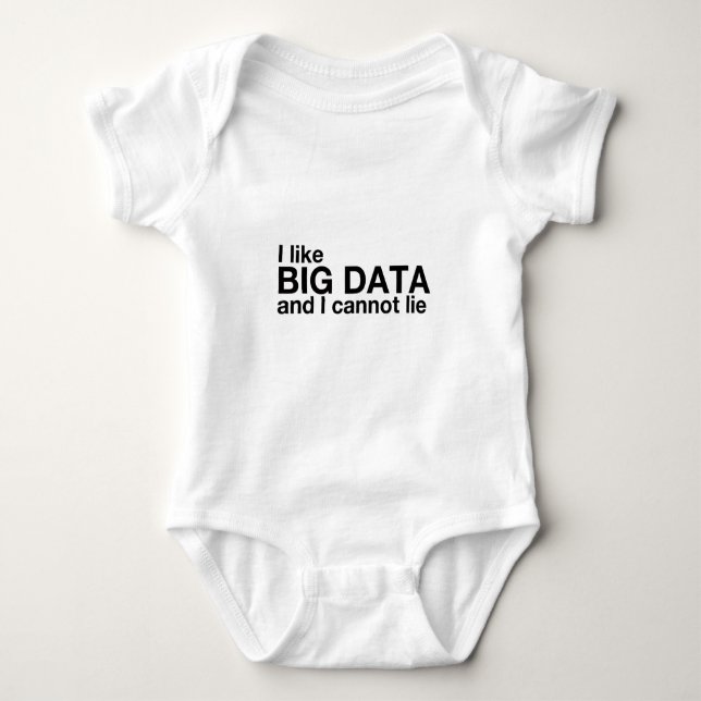 I Like Big Data Baby Bodysuit (Front)