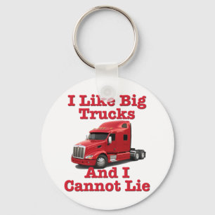 I Like Big Trucks And I Cannot Lie Peterbilt Keychain