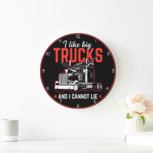 I Like Big Trucks" Humourous  Large Clock