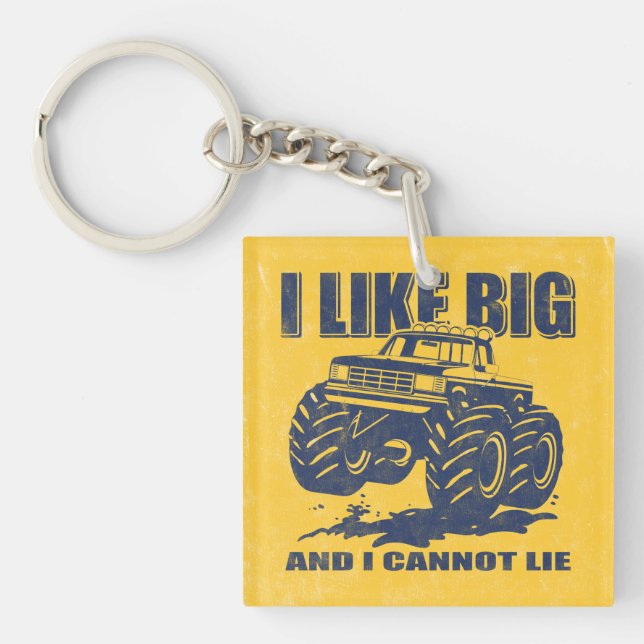 I Like Big Trucks Keychain (Front)