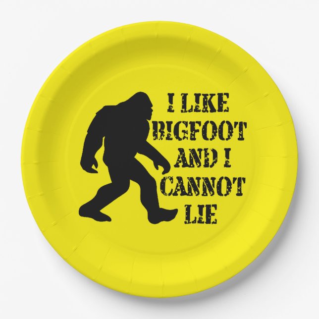I like Bigfoot and I cannot Lie        Paper Plate (Front)