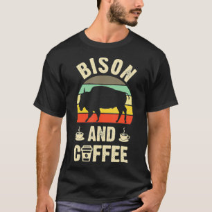 I like Bison & Coffee Funny vintage Pet theme love T-Shirt