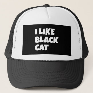 I Like black cat design Trucker Hat
