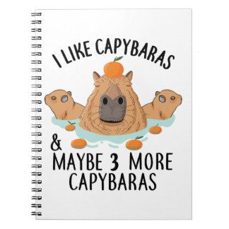 I like Capybaras and maybe 3 people Funny Baby Notebook