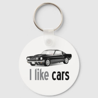 I like cars keychain