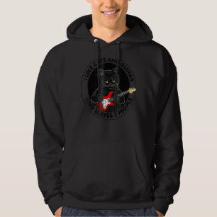 I Like Cats And Guitar And Maybe 3 People Parent's Hoodie