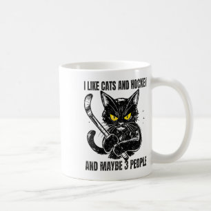 I Like Cats And Hockey And Maybe 3 People _1 Coffee Mug