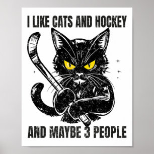 I Like Cats And Hockey And Maybe 3 People _1 Poster