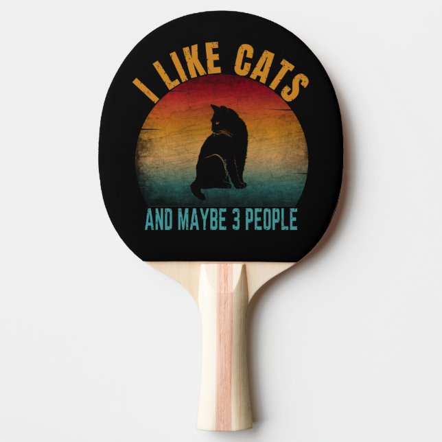 i like cats and maybe 3 people  ping pong paddle (Front)