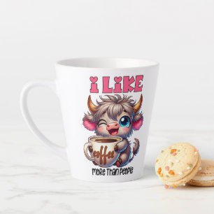 I Like Coffee More Than People  Latte Mug