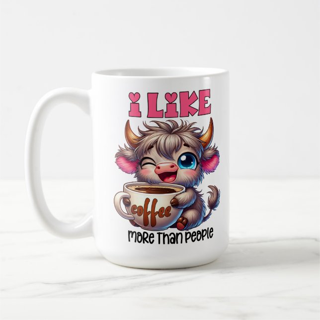 I Like Coffee More Than People  Mug (Left)