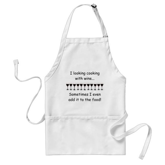 I like Cooking with Wine Standard Apron (Front)