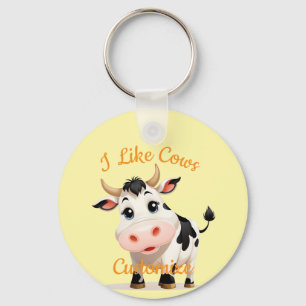 I Like Cows Art Thunder_Cove Keychain