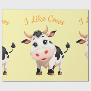 I Like Cows Art Thunder_Cove Wrapping Paper