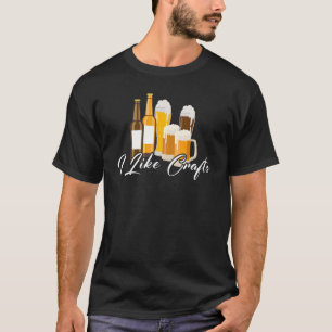 I Like Crafts Vintage Draught Beer Lover Drinking  T-Shirt